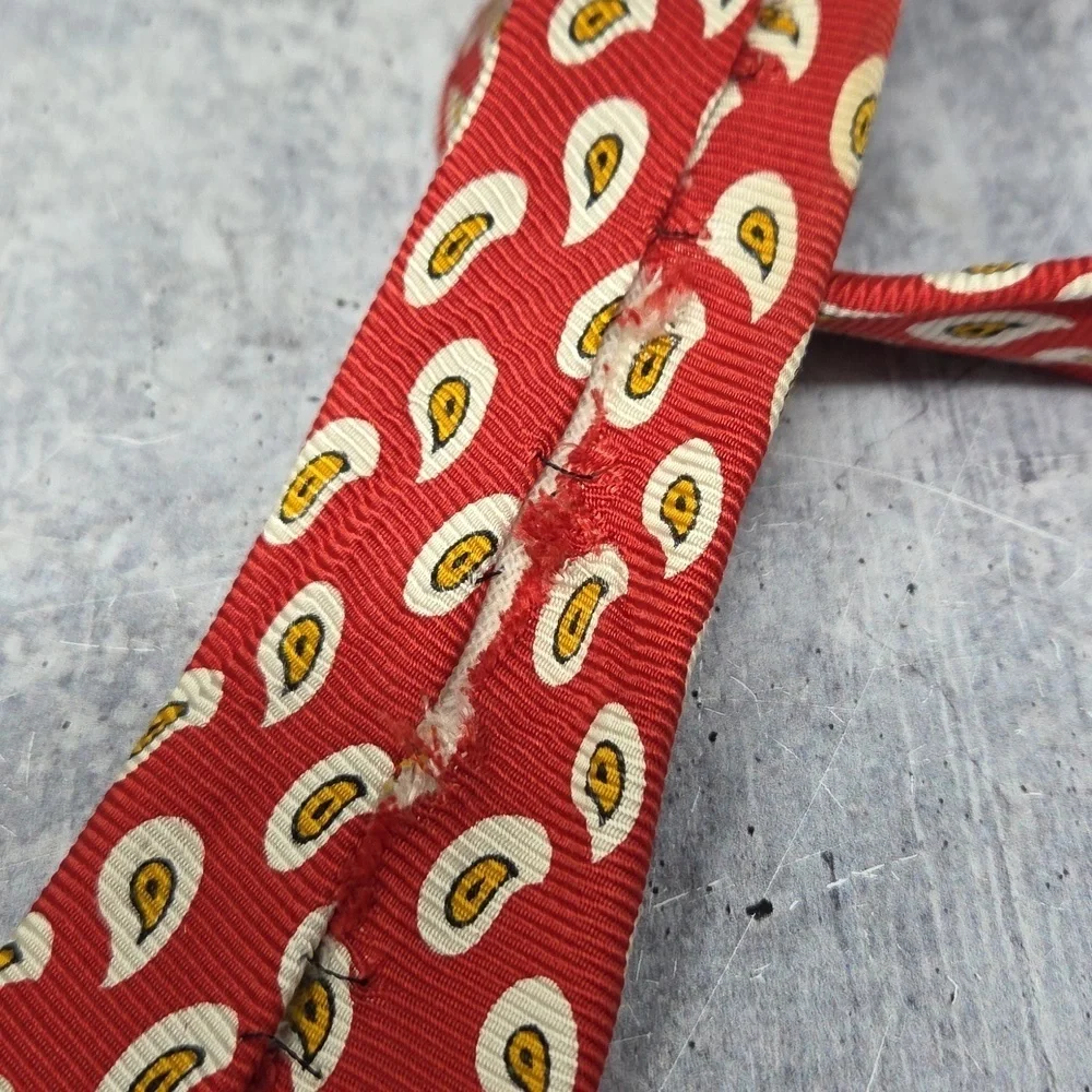 Brooks Brothers | Red & Yellow Paisley Print All Silk Tie